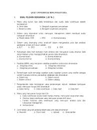 Bahasa yang digunakan untuk mendefinisikan struktur tabel atau database: Kunci Jawaban Latihan Soal Quiz Uts Dan Uas Database