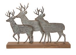 Metal Reindeer Table Decor Wood Reindeer Wooden Reindeer Indoor Christmas Decorations