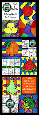 Nutrition Fruits And Vegetables Coloring Pages Pop Art Inspired Pop Art For Kids Pop Art Vegetable Coloring Pages