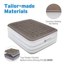 Etekcity Upgraded Air Mattress Blow Up Elevated Raised Bed Inflatable Airbed With Built In Electric Pump Height 22 Queen Size Mattress Air Bed Air Mattress