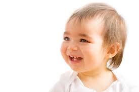 Close up of a 1 year old baby girl