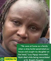 Lucy Ngugi na uria ni nyina wa kairitu ka ukuru wa miaka 12 na karia  karakuire thutha wa kurathwo kari kwao nyumba, gutariria uria mwana wake  ahurirwo rithathi ya mutwe na gukua