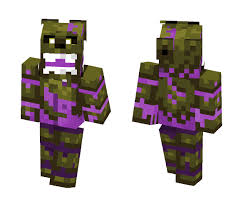 Upon the completion of the fifth night of five nights at freddy's 3, the player plays as the soul of a dead child, confronting afton in a room with the four other dead children watching the purple guy as he attempts to hide inside the spring bonnie suit, but once in the suit he misuses it. Download Purple Guy In Spring Bonnie Suit Minecraft Skin For Free Superminecraftskins