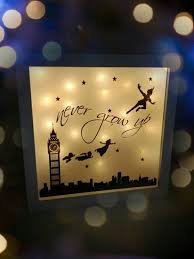 Disney Inspired Peter Pan Never Grow Up Von Framedmomentsgifts Peter Pan Shadow Peter Pan Disney Disney Diy