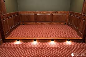 Floor Lighting For Home Theater By White Oak Renovations Home Theater Custom Floor Home