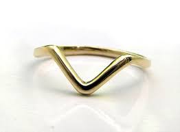*setting only, center stone not included. Amazon Com 14k Yellow Gold V Ring Chevron Shaped Ring Thin Plain Gold V Ring Handmade