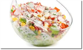 Schicht Salat Mit Eisberg Salat Rezept Rezept Rezepte Salat Salat Rezepte