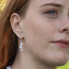 Ingrid White Pearl Drop Earrings