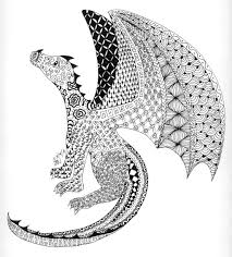 Zentangle Dragon Zentangle Snake Coloring Pages Zentangle Drawings