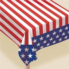 15% off with code zazjunecards. American Flag Vinyl Tablecloth With Flannel Backing