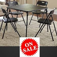 Black Metal Folding Table Set Small Portable Square Table Set Of 5 Pieces Table And Chair Set Kitchen Kitchen Table Settings Metal Folding Table Folding Table