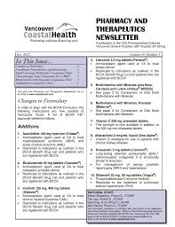 Vol 19 3 Vancouver Acute Pharmaceutical Sciences