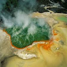 Champagne Pool New Zealand The 60 Metres Deep Crater Of Champagne Pool Torn Open During A Volcanic Explosion In Aerial Photo Aerial Aerial Photography