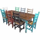Rustic mexican pain furniture is famous for its high quality and durability as well as for its beautiful design. Painted Country Style Mexican Dining Furniture