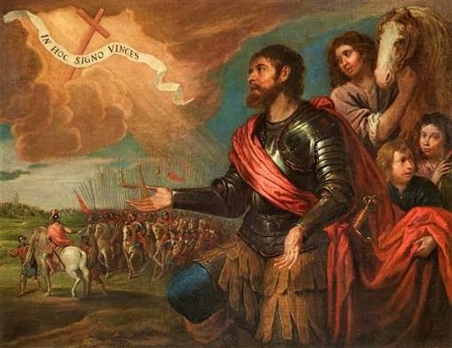 Allegedly, on 27th October AD312, the day before the Battle of the Milvian  Bridge, the #Roman Emperor Constantine I saw the Vision of the Cross. There  are two versions - in one,