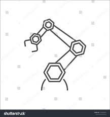 Robotic Arm Line Icon On White Background Mechanical Hand Industrial Robot Manipulator Modern Industrial Techn Line Icon Robot Arm Creative Resume Templates