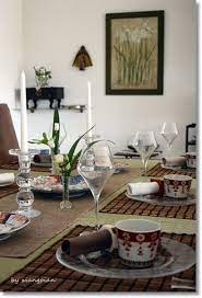 骨董器で和のおもてなし ２人でお茶を テーブルデコレーション お正月 テーブル テーブルコーディネート