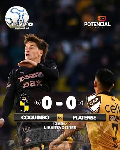 ⚽ PLATENSE A CUARTOS. El calamar le ganó por penales al conjunto chileno, se metió en la siguiente instancia del torneo y enfrentará a Fluminense. #Coquimbo (6) 0-0 (7) #Platense #CopaLibertadores #Conmebol