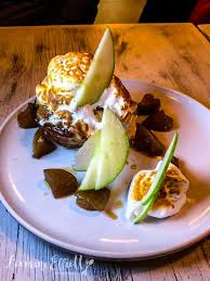 Hook Line And Sinker Fich Petersham Poached Apples Custard Tart Lemon Curd