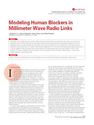 PDF) Modeling Human Blockers in Millimeter Wave Radio Links