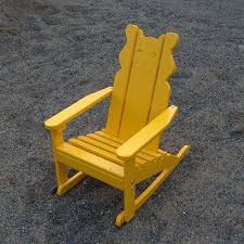 Butter Cup Yellow Kitten Children S Rocking Chair Outdoor Furniture Kids Outdoor Furniture Bear Chair