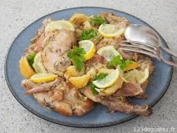 Lapin Au Citron Facile 1 2 3 Degustez Recette En 2020 Recette Lapin Recette Viande Recette