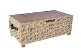 Large fortnum and mason f m wicker hamper basket trunk toy chest coffee table newsecendhand 4 out of 5 stars (2) £ 149. Handmade Grey Washed Rattan Storage Coffee Table
