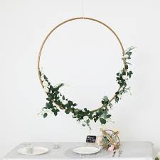 Now this wreath used real florals, and it's beautiful, but i knew i needed to go the faux route both for cost and longevity. 32 Gold Heavy Duty Metal Floral Hoop Wreath Hanging Rings Walmart Com Walmart Com