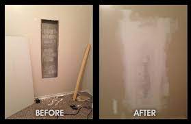 While you may think that your damaged drywall is just a. Gallery Before After Drywall Patch Seaside Painting Home Improvements