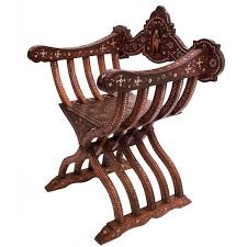 18th Century Italian Inlaid Savonarola Chair Chair Carved Chairs Walnut Armchair