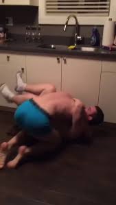Male rivalry: Underwear wrestle - ThisVid.com
