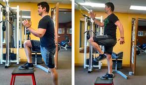 Sit on a chair with slight curve in low back and abdominals tightened. Train This Not That The Leg Edition