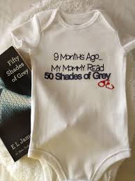 White 9 Months Ago Mommy Read 50 Shades Of Grey Unisex Onesie With Red Handcuffs 50 Shades Of Grey Inspired Made 50 Shades Unisex Onesies 50 Shades Of Grey