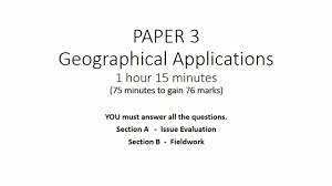 Aqa Geography Gcse Paper 3 Section B Youtube