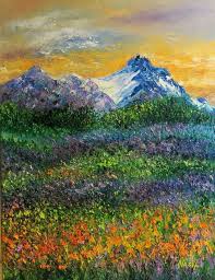 Pin By Jane Beach On Mountains Mountain Painting Acrylic Impressionism Painting Landscape Paintings