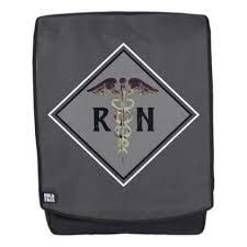 Nurse Caduceus Medical Black Backpack Zazzle Com Black Backpack Nurse Nursing Schools Near Me