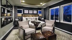 Complementary Decor Of White And Gray Gives This Room A Personality All Of Its Own Skyestone Denver Colorado Master Bed New Homes Home Beautiful Bedrooms