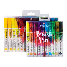 talens ecoline brush pen sets jacksons art supplies