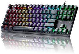 Amazon Com Tenkeyless Rgb Mechanical Gaming Keyboard Chonchow Led Rainbow Backlit Wired 60 Gaming Keyboard 87 Keys B Computer Accessories Switches Xbox Games