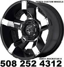 Black And White Rockstar Rims Xd811 Rockstar Ii Satin Black With Chrome Inserts Zekes Black Chrome Wheels Chrome Wheels Wheel Rims