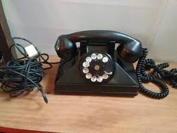 Vintage Northern Electric Black Rotary Dial Telephone Art Deco Etsy Home Phone Vintage House Phone Table