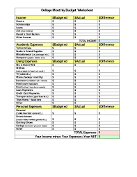 College Student Budget Worksheete Luxury Bud Sheet Pdf Toreto Of Picture Ideas Worksheet Temp Budgeting Worksheets Printable Budget Worksheet College Budgeting