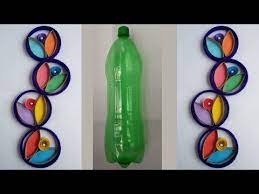 Diy Plastic Bottle Crafts How To Make Beautiful Wall Hanging With Waste Plastic Bottle Youtube Bottle Crafts Plastic Bottle Crafts Plastic Bottle Art