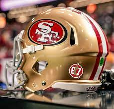 The memo specifies that teams using a different helmet for throwback uniforms have to maintain historical accuracy. 49ers To Honor Dwight Clark With Helmet Decal Statue Outside Levi S Stadium Nfl Football 49ers 49ers Nfl 49ers