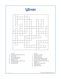 The impossible crossword puzzle quiz answers 100% score. Winter Crossword Puzzle Advanced My Printable Puzzles
