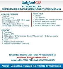 Check spelling or type a new query. Loker Jateng Bumn Loker D3 Semarang Loker Pt Indofood Cbp Syarat Dan Ketentuan Sudah Tertera Facebook