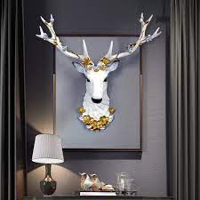 See more ideas about contemporary home interior, statue, contemporary. Big Deer Head Statue Home Decoration Accessories 3d Abstract Sculpture Wall Hang Decor Elk Statues Living Room Mural Art Craft Statues Sculptures Aliexpress