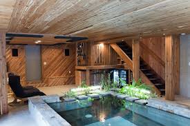 Natural Basement Pool Pool Houses House Styles Contemporary Design
