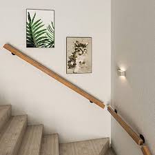 Wall rails are an excellent choice for interior stairways where balusters aren't necessary. Wood Stairs Railing Safety Non Slip Hand Rail Wall Mounted For Indoor And Outdoor Staircase Handrail Kit With Stainless Steel Brackets And End Caps Size 280cm Building Supplies Diy Tools Powderhousebend Com