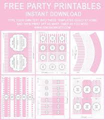 Free baby shower mini champagne label template, about to pop, instant download printable size: Free Baby Shower Printables Pink Stripes And Polkadots Free Baby Shower Printables Baby Shower Printables Baby Shower Templates